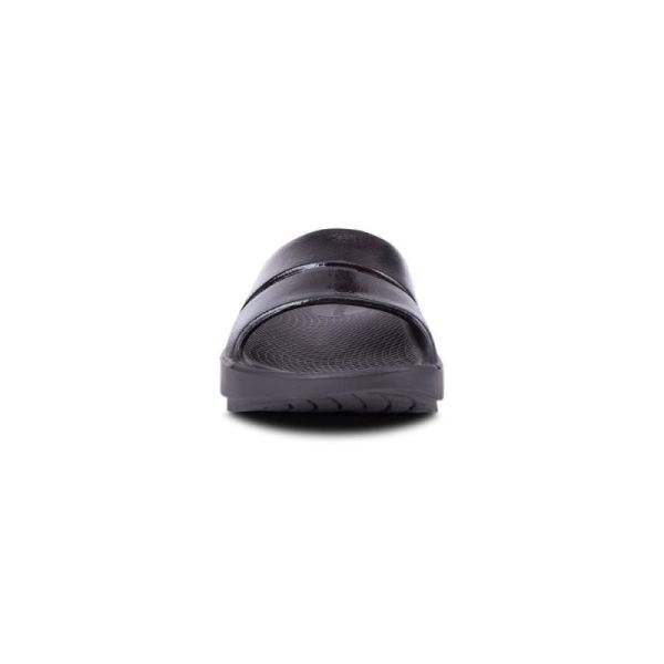 Oofos Women's OOahh Luxe Slide Sandal - Black