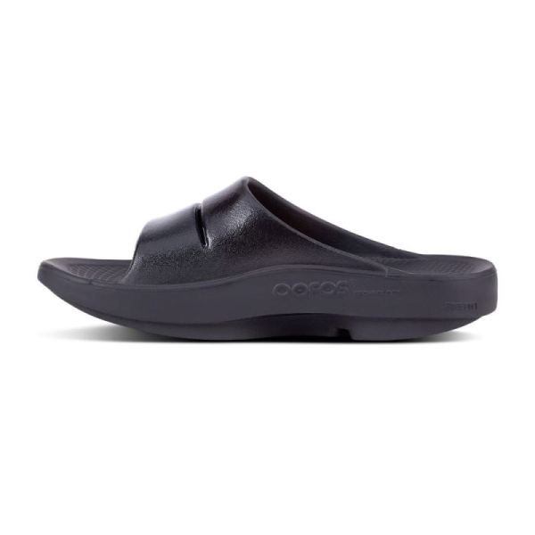 Oofos Women's OOahh Luxe Slide Sandal - Black