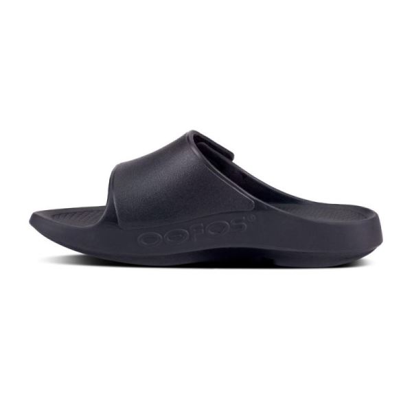 Oofos Women's OOahh Sport Flex Sandal- Matte Black