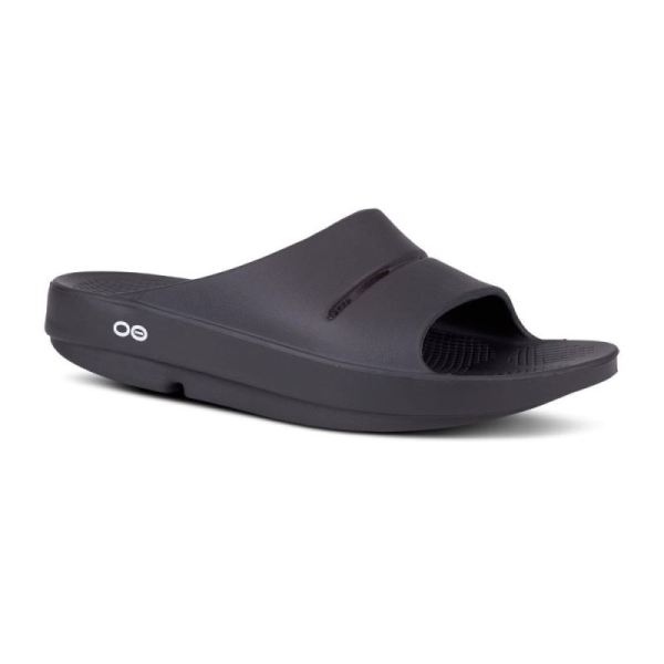 Oofos Men's OOahh Slide Sandal - Black