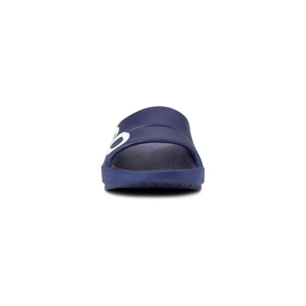 Oofos Women's OOahh Sport Slide Sandal - Navy White