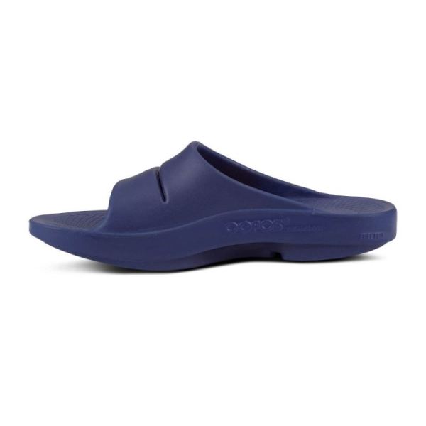 Oofos Women's OOahh Sport Slide Sandal - Navy White