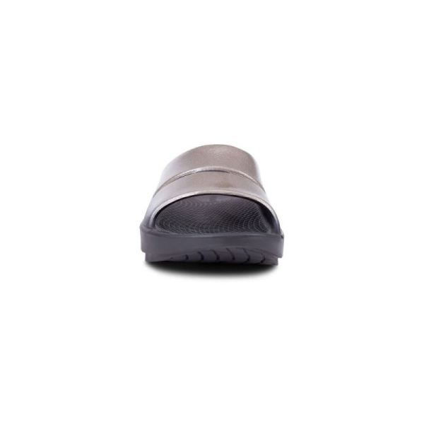 Oofos Women's OOahh Luxe Slide Sandal - Latte