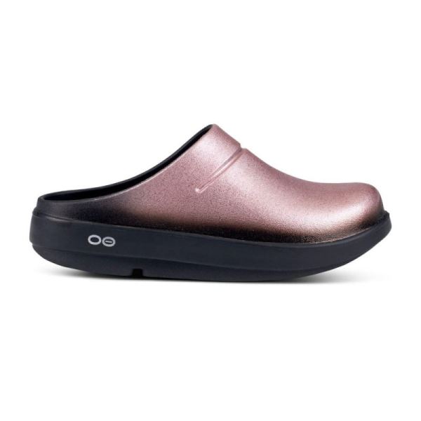 Oofos Women's OOcloog Luxe Clog - Rose Sparkle