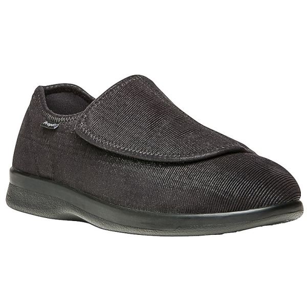 Propet-Men's Cush'N Foot-Black Corduroy