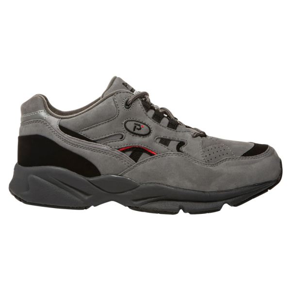 Propet-Men's Stability Walker-Grey/Black Nubuck