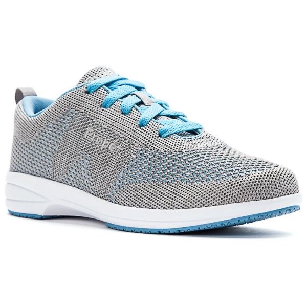 Propet-Women's Washable Walker Evolution-Lt Grey/Lt Blue