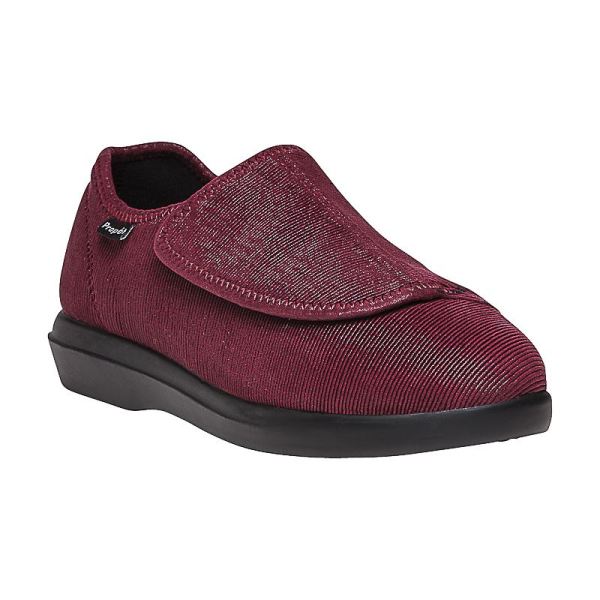 Propet-Women's Cush'n Foot-Merlot Corduroy