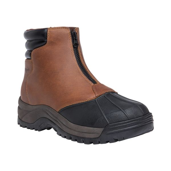 Propet-Men's Blizzard Mid Zip-Brown/Black