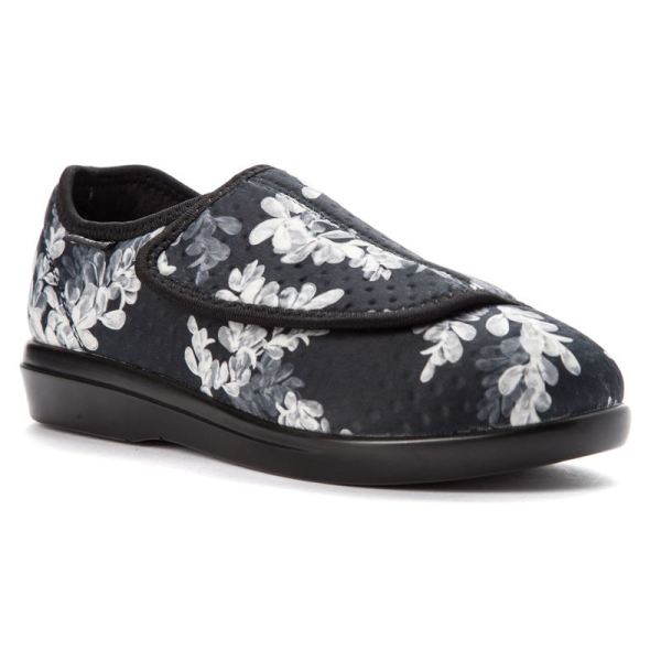 Propet-Women's Cush'n Foot-Black Floral