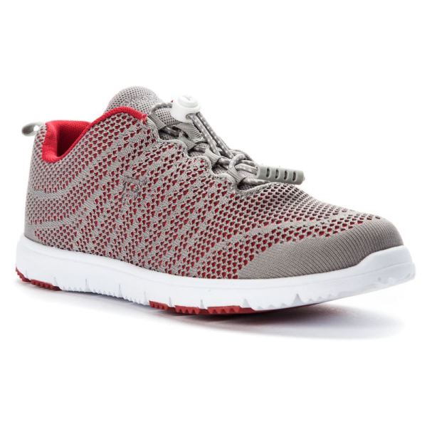 Propet-Women's TravelWalker EVO-Grey/Crimson