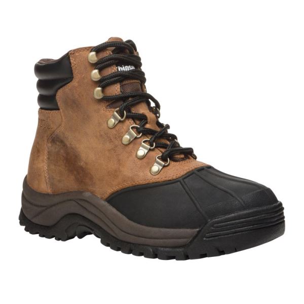 Propet-Men's Blizzard Mid Lace-Brown/Black