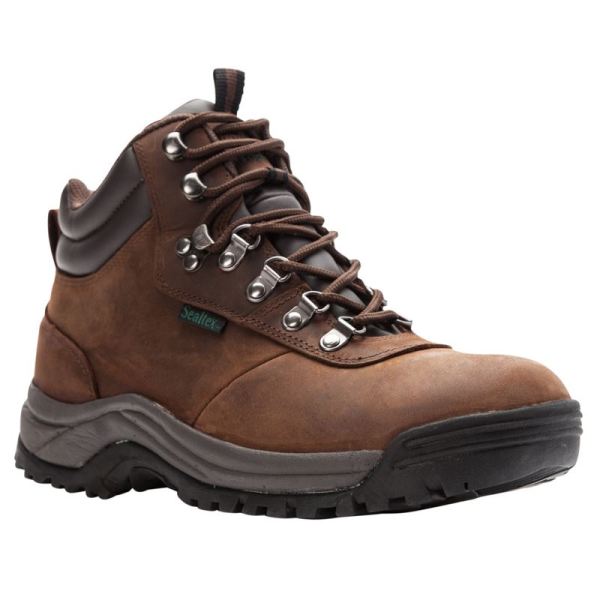 Propet-Men's Cliff Walker-Brown Crazy Horse