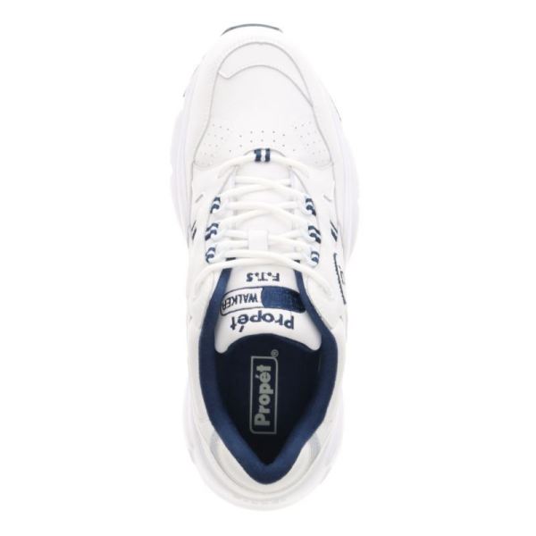 Propet-Men's Stability Walker-White/Navy