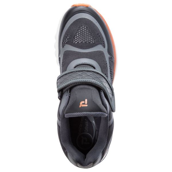 Propet-Men's Propet One Strap-Burnt Orange/Dk Grey