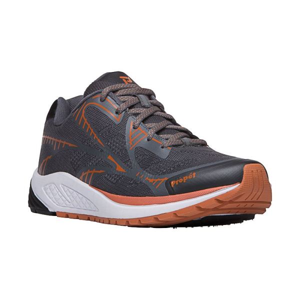 Propet-Men's Propet One LT-Dark Grey/Burnt Orange