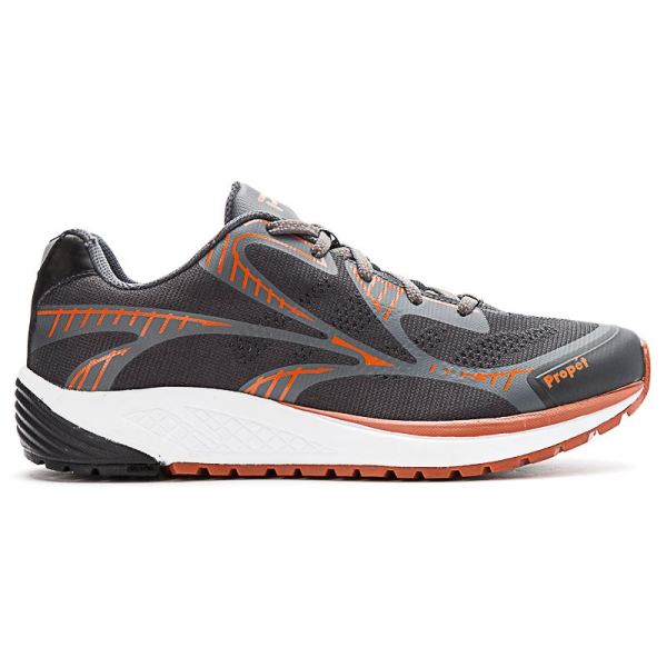 Propet-Men's Propet One LT-Dark Grey/Burnt Orange