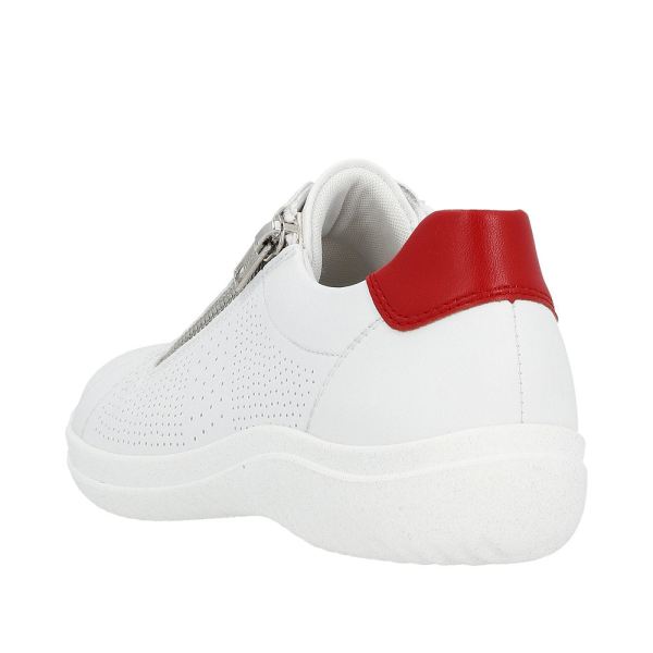 Remonte Women's shoes | Style D1E02 Casual Zipper - White Combination | Free Delivery