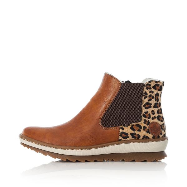 Rieker Synthetic leather Women's Short Boots| Z8689 Ankle Boots - Brown | Free Delivery