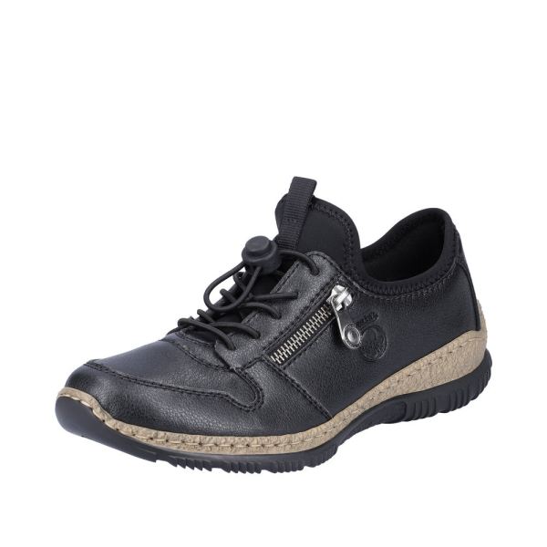 Rieker Leather Women's shoes| N32G0-00 - Black | Free Delivery
