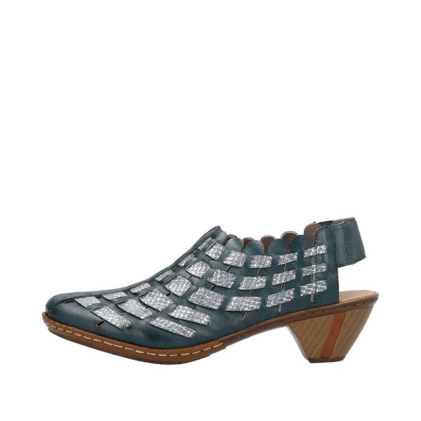 Rieker Women's shoes | Style 46778 Dress Sling-back - Blue | Free Delivery