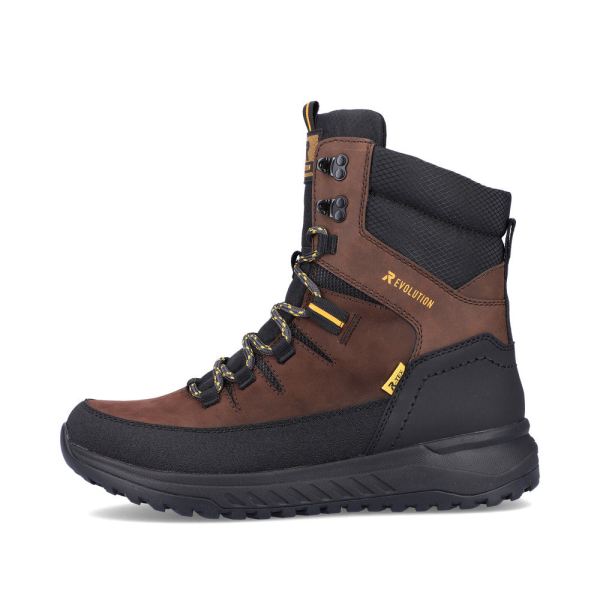 Rieker EVOLUTION Synthetic leather Men's boots | U0171 Ankle Boots Fiber Grip - Brown | Free Delivery