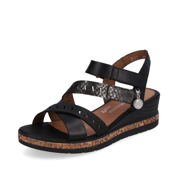 Remonte Women's sandals | Style D3064 Casual Sandal - Black | Free Delivery