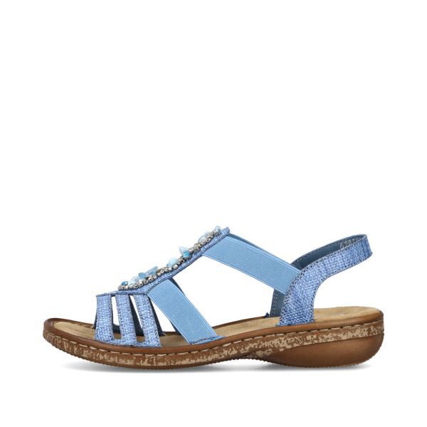 Rieker Women's sandals | Style 62858 Casual Sandal - Blue | Free Delivery