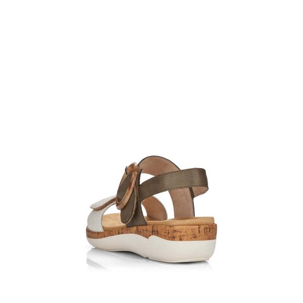 Remonte Women's sandals | Style R6853 Casual Sandal - Green Combination | Free Delivery