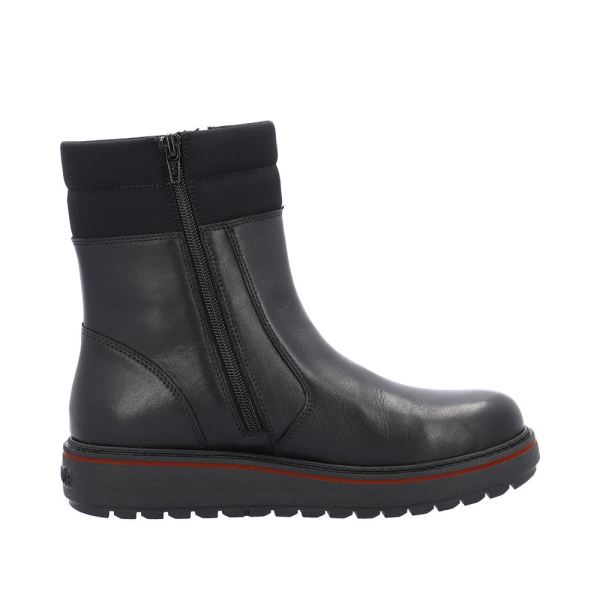 Remonte Leather Women's Mid Height Boots| D0U73 Mid-height BootsFlip Grip - Black | Free Delivery