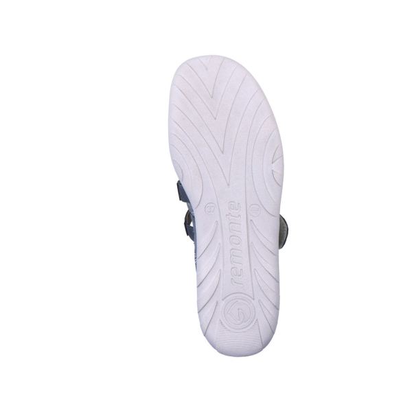 Remonte Women's shoes | Style R3510 Casual Ballerina with Strap - Blue Combination | Free Delivery