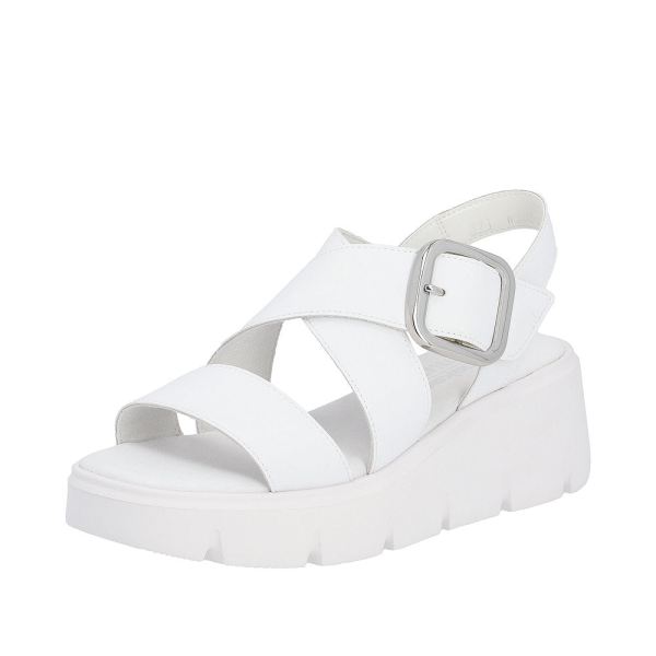 Rieker EVOLUTION Women's sandals | Style W1550 Casual Sandal - White | Free Delivery