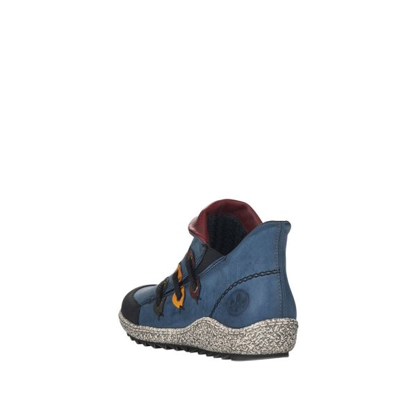 Rieker Synthetic Material Women's short boots| Z7582 Ankle Boots - Blue Combination | Free Delivery