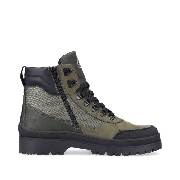 Rieker EVOLUTION Synthetic leather Men's boots| U0270 Ankle Boots - Green Combination | Free Delivery