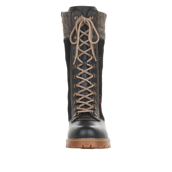 Remonte Suede Leather Women'S' Tall Boots | D9375 Tall Boots Athleisure Boots - Black Combination | Free Delivery