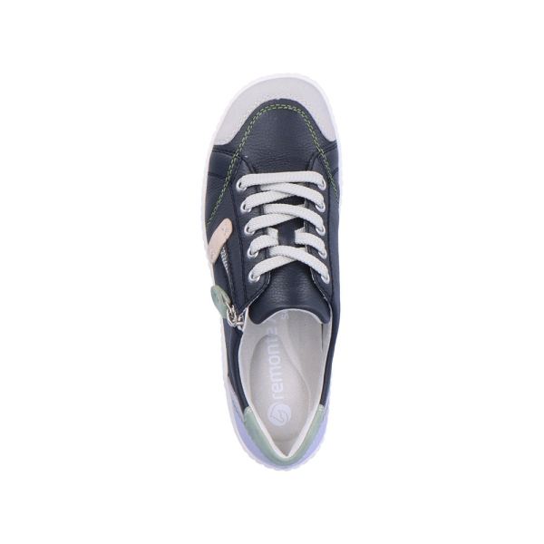 Remonte Women's shoes | Style R1427 Casual Lace-up with zip - Blue Combination | Free Delivery
