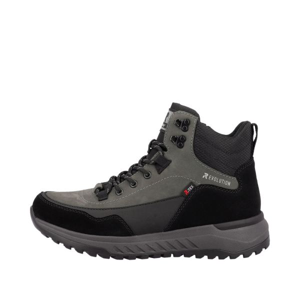Rieker EVOLUTION Suede Leather Men's Boots| U0169 Ankle BootsFiber Grip - Black | Free Delivery