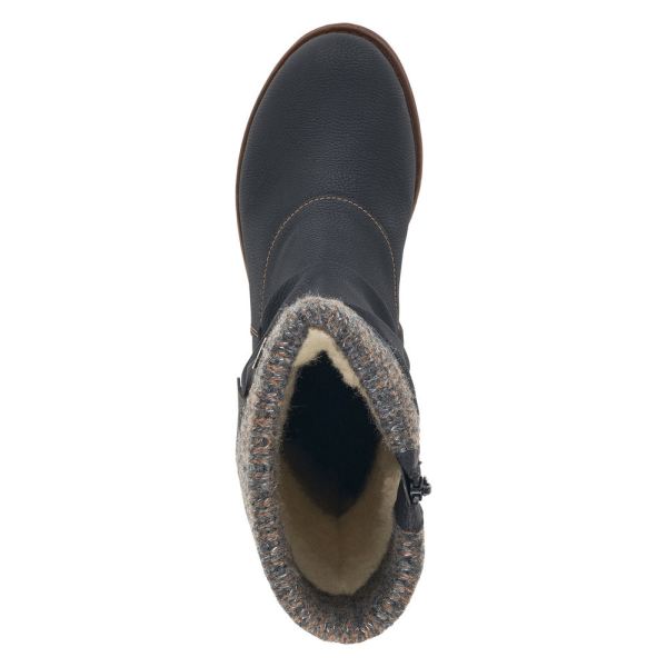 Remonte Synthetic Material Women's Mid Height Boots| D8070-01 Mid-height Boots - Black Combination | Free Delivery