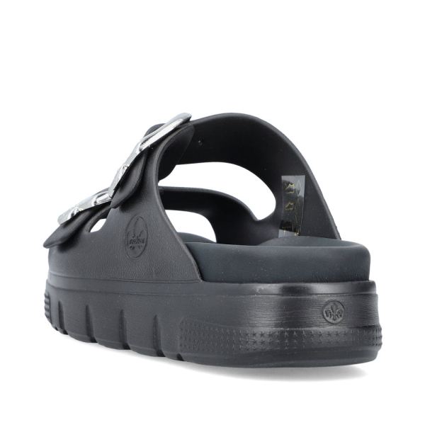 Rieker Women's sandals | Style P2180 Casual Mule - Black | Free Delivery