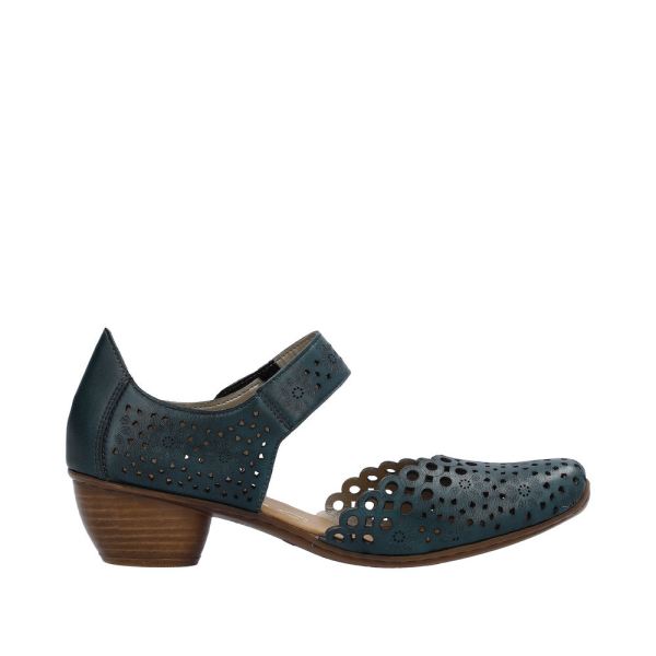 Rieker Women's shoes | Style 43753 Dress Open Shank - Blue | Free Delivery