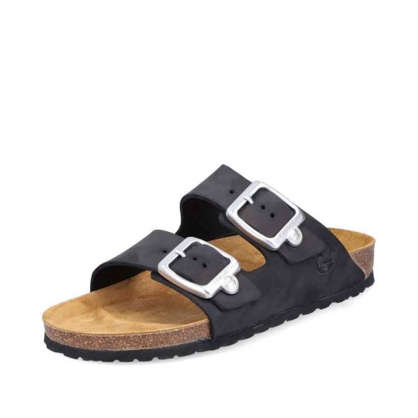 Rieker Women's sandals | Style V8084 Casual Mule - Black | Free Delivery