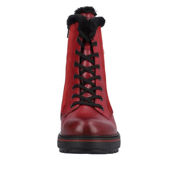 Remonte Suede Leather Women's Mid Height Boots | D0U76 Mid-height Boots - Red Combination | Free Delivery