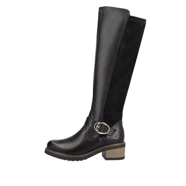 Remonte Leather Women's' Tall Boots| D1A73 Tall Boots - Black | Free Delivery