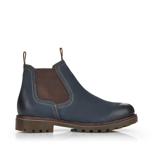 Remonte Suede Leather Women's mid height boots| D8472-45 Mid-height Boots - Blue Combination | Free Delivery