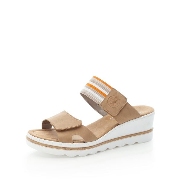 Rieker Women's sandals | Style 67490 Casual Mule - Beige | Free Delivery
