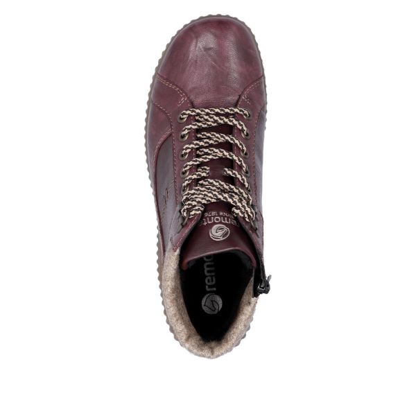 Remonte Leather Women's Mid Height Boots| R8276-01 Mid-height Boots - Red Combination | Free Delivery