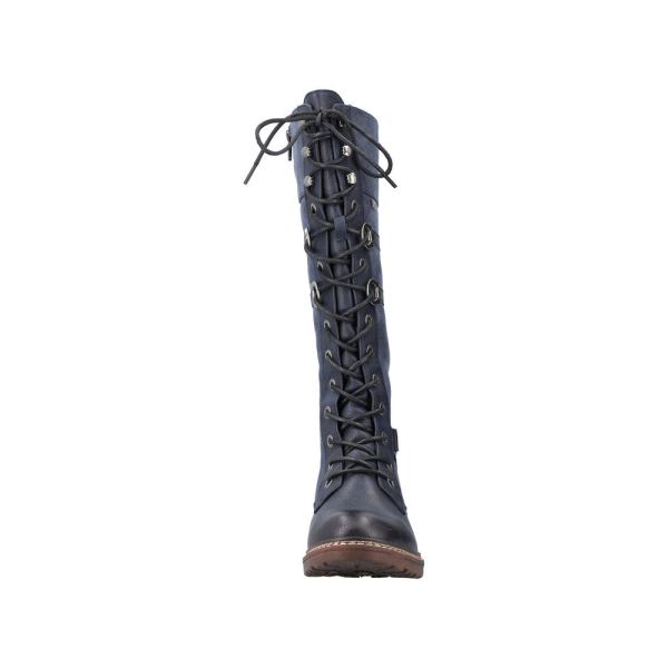 Rieker Synthetic Material Women's' Tall Boots| 94732-14 Tall Boots - Blue | Free Delivery