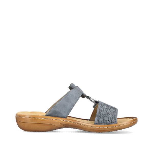 Rieker Women's sandals | Style 60885 Casual Mule - Blue | Free Delivery
