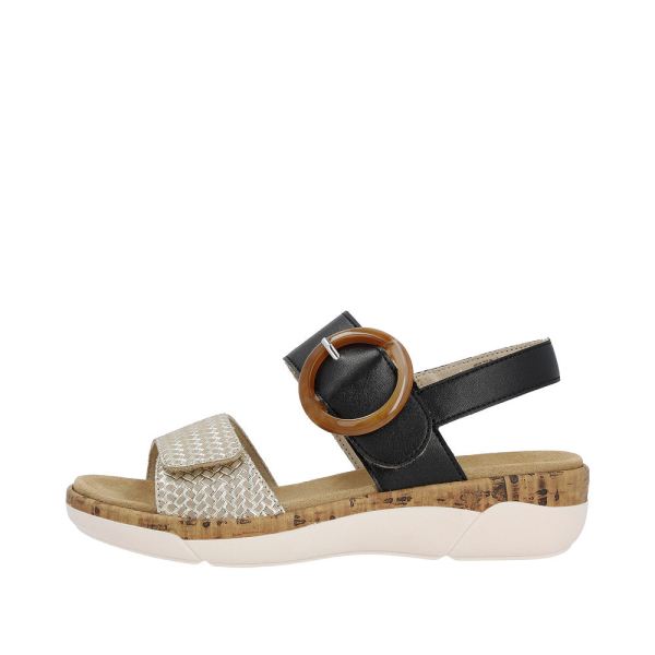 Remonte Women's sandals | Style R6853 Casual Sandal - Black Combination | Free Delivery