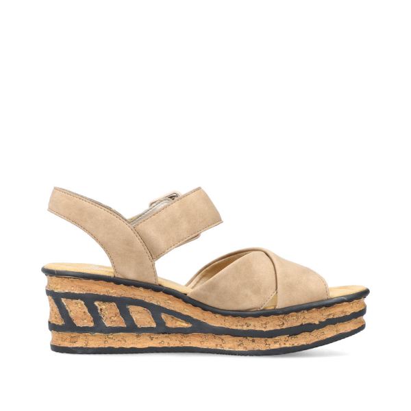 Rieker Women's sandals | Style 68163 Dress Sandal - Beige | Free Delivery
